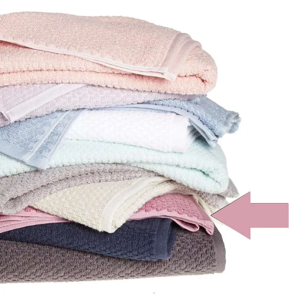 3-pc MAUVE Wild Sage Savannah Quick Dry 90% Cotton Towel Set BATH + HAND + WASH